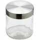 Pote 880ml de Vidro Borossilicato Redondo Com Tampa Aco Inox